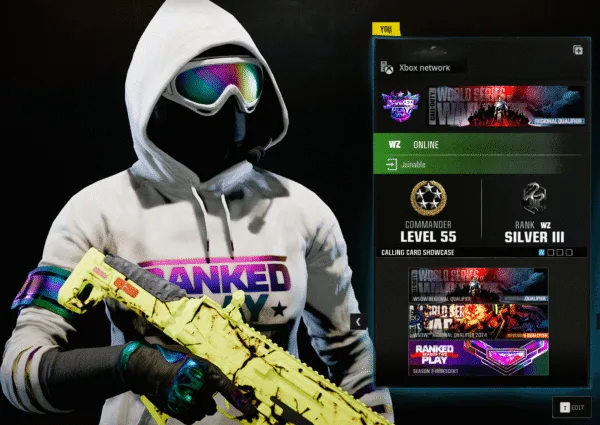 Famous Streamer account on twitch+doouble regional qualifiers + rare iridescent mw2 skin