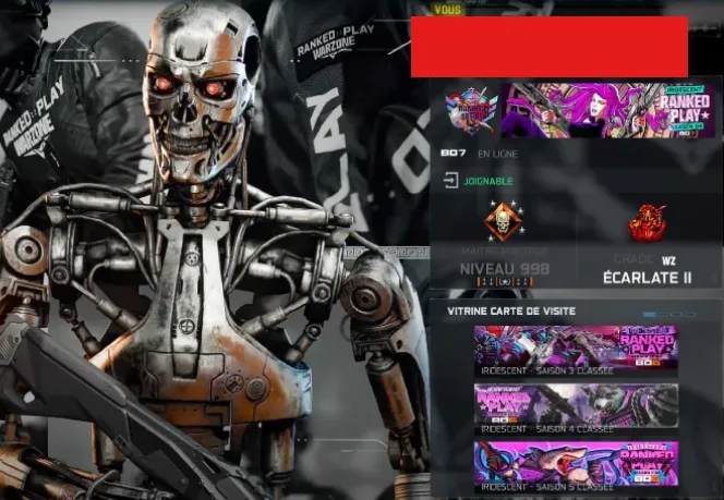 👑LEVEL 1000 BO7 — MULTI-GAME IRIDESCENT STACKED Rare TERMINATOR