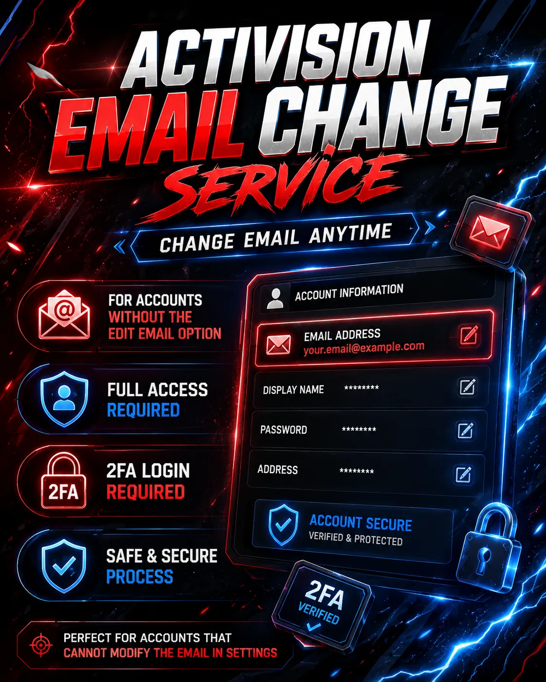 Activision Email Change Service