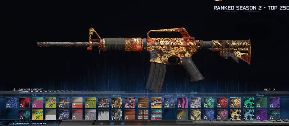 MW2 S2 TOP 250 | BO6 S2 TOP 250 RARE CAMO | 8X IRIDESCENT | TERMINATOR | 30+ BUNDLES | - Image 9
