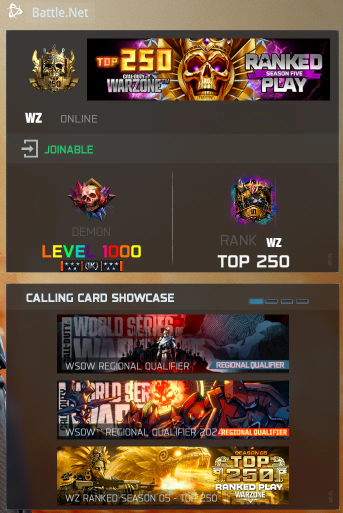 | 3X TOP 250 + CURRENT S6 TOP 250 | 2X WSOW | MULTI IRI | ALL WZ NUKES |EVENT CAMOS | ULTRA STACKED 🔥