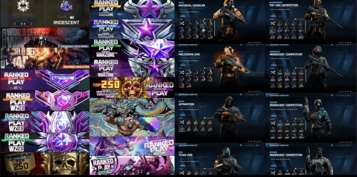 | 3X TOP 250 + CURRENT S6 TOP 250 | 2X WSOW | MULTI IRI | ALL WZ NUKES |EVENT CAMOS | ULTRA STACKED 🔥 - Image 7